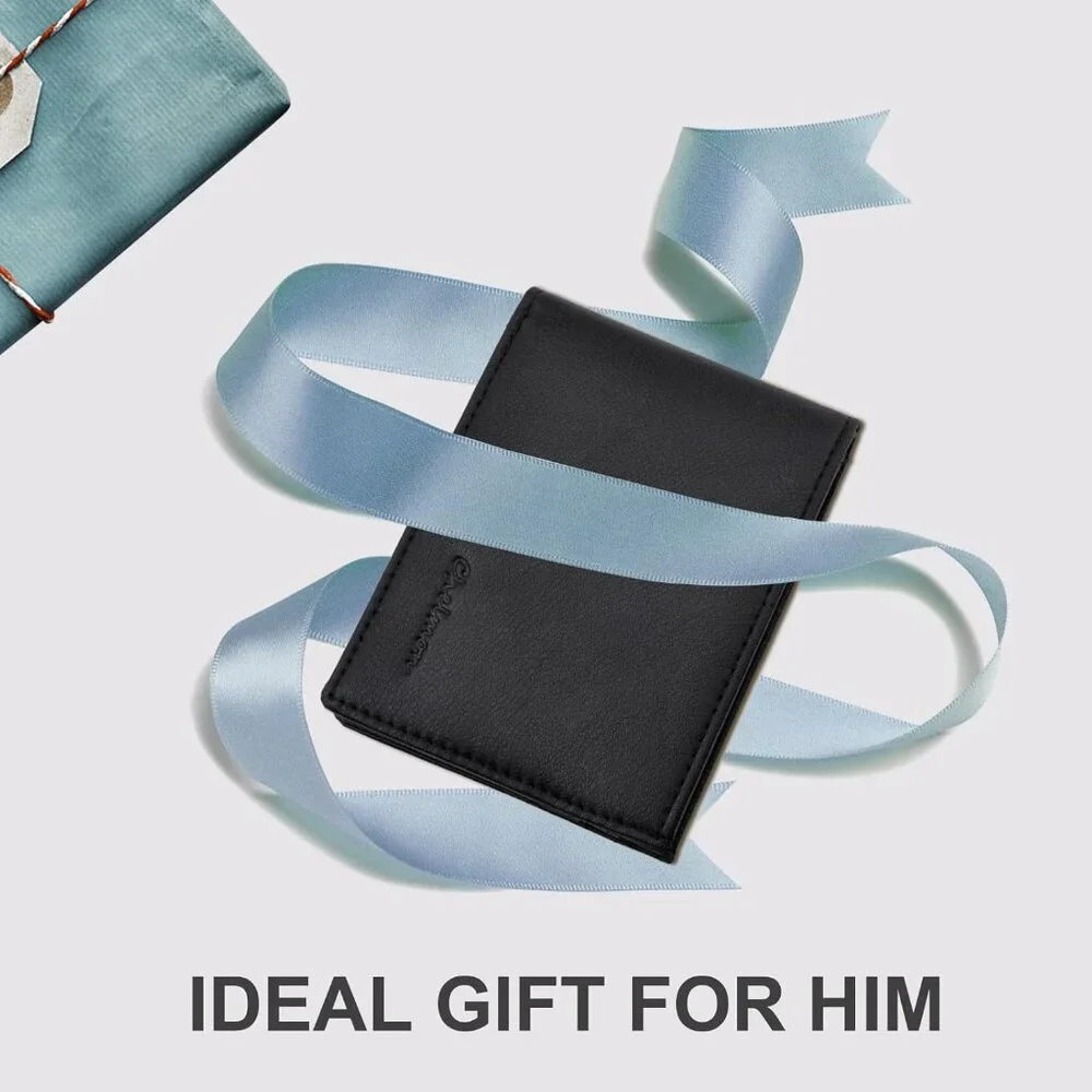 Wallet for Men ID Window with RFID Blocking Front Pocket Minimalist Bifold
